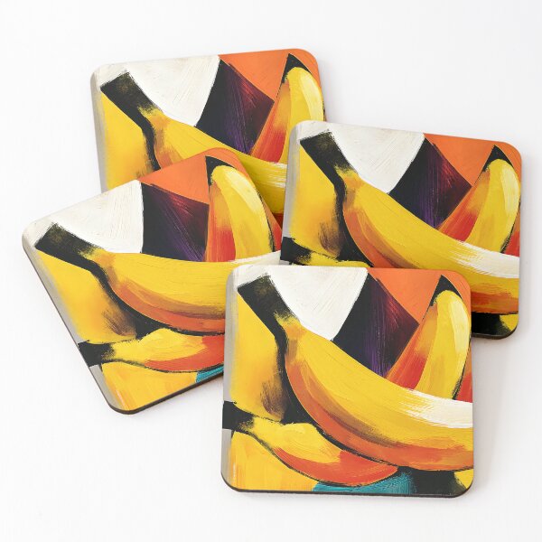 Item preview, Banana Burst in Living Color - Abstract Tropical Forms Shaped by Bold Geometry and Dynamic Energy designed and sold by OlfactoART Studio.