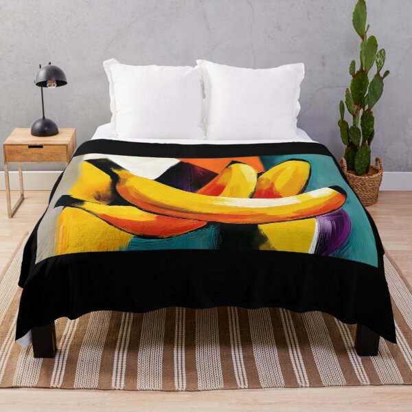 Item preview, Banana Burst in Living Color - Abstract Tropical Forms Shaped by Bold Geometry and Dynamic Energy designed and sold by OlfactoART Studio.