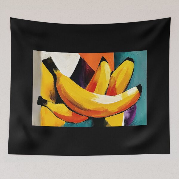 Item preview, Banana Burst in Living Color - Abstract Tropical Forms Shaped by Bold Geometry and Dynamic Energy designed and sold by OlfactoART Studio.