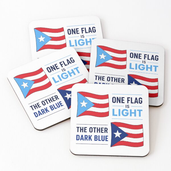 Item preview, One Flag Is Light The Other Dark Blue Puerto Rico Meme designed and sold by creatingmouseshop.