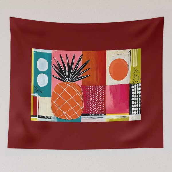 Item preview, Pineapple Pop Geometry - Tropical Fruit Reimagined Through Bold Shapes and Vibrant Modern Color designed and sold by OlfactoART Studio.
