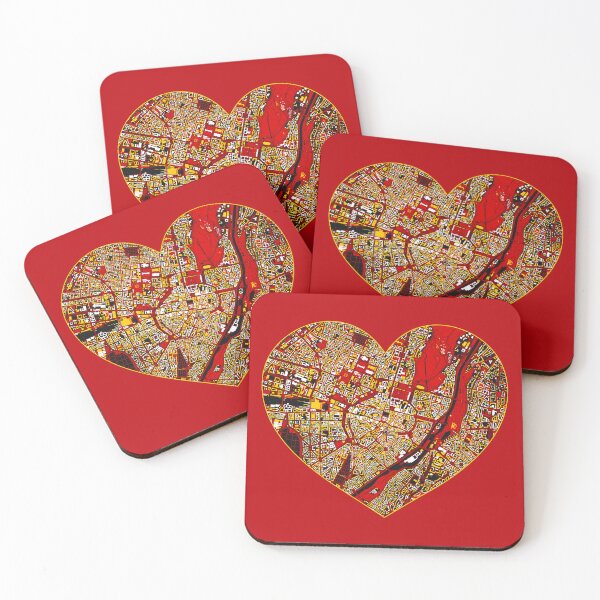 Item preview, Munich Heart Map – German Football Inspired City Art designed and sold by BottleGnome.