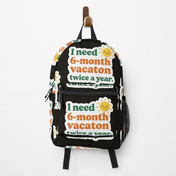 Item preview, Funny Work Humor Sticker – "I Need a 6-Month Vacation Twice a Year" Cute Sun Sticker, Relatable Office Humor Decal for Laptops & Water Bottles designed and sold by tim tal.