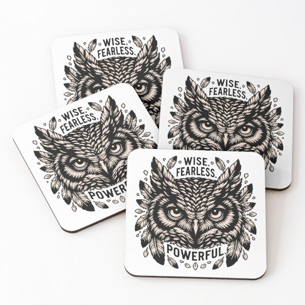 Item preview, Wise Fearless Powerful Owl – Inspirational Owl Wisdom Design designed and sold by ArcticFoxStudio.