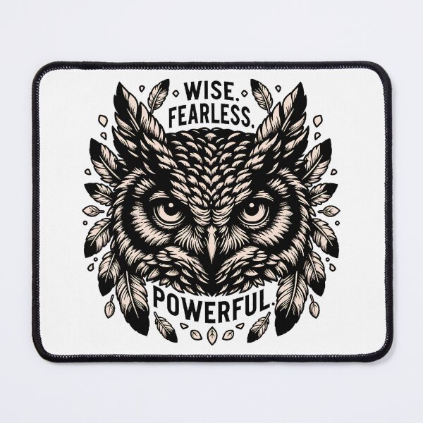 Item preview, Wise Fearless Powerful Owl – Inspirational Owl Wisdom Design designed and sold by ArcticFoxStudio.