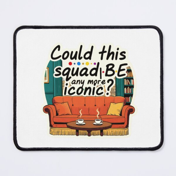 Item preview, Could this squad be any more iconic with a bright orange couch and two cups of coffee designed and sold by SpaceartLilu.
