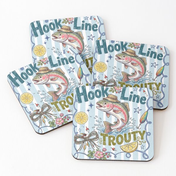 Item preview, Trout Fishing Shirt, Hook Line Trouty designed and sold by TeeVerse27.