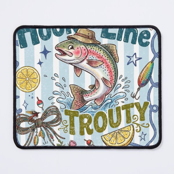 Item preview, Trout Fishing Shirt, Hook Line Trouty designed and sold by TeeVerse27.