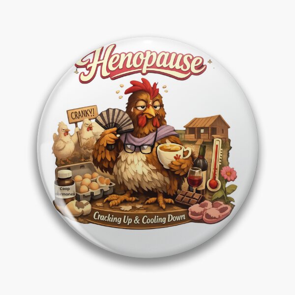 Item preview, Henopause Cranking Up Cooling Down Funny Menopause Chicken designed and sold by FANTASYoDarknes.