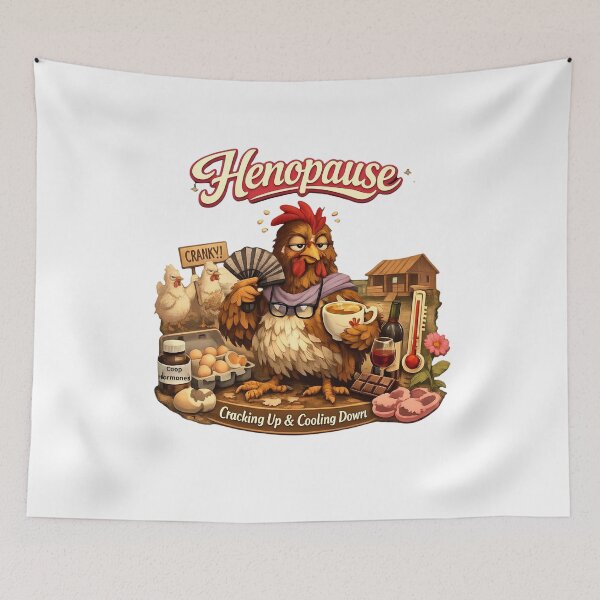 Item preview, Henopause Cranking Up Cooling Down Funny Menopause Chicken designed and sold by FANTASYoDarknes.