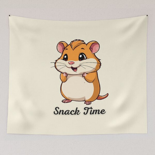 Item preview, Cute Chubby Hamster Snack Time Kawaii Illustration designed and sold by ShaderShirts.