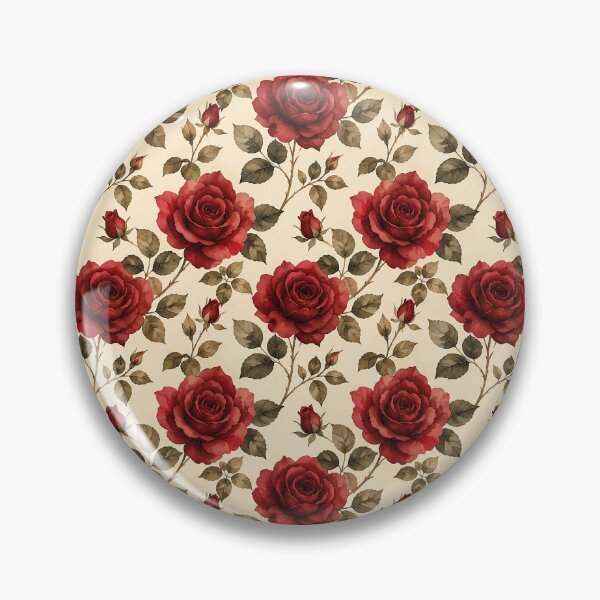 Item preview, Vintage Red Rose Watercolor Pattern | Romantic Floral Botanical Design designed and sold by ArtStyleAlice.