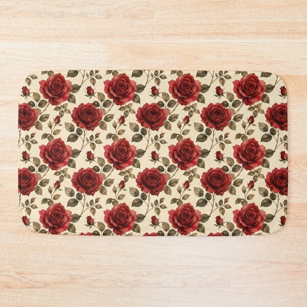 Item preview, Vintage Red Rose Watercolor Pattern | Romantic Floral Botanical Design designed and sold by ArtStyleAlice.