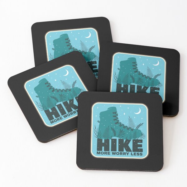 Item preview, Hike More Worry Less Vintage Hiking Boot Nature Trail designed and sold by Gravelpeak Co..
