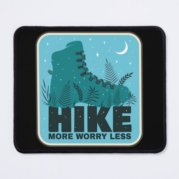 Item preview, Hike More Worry Less Vintage Hiking Boot Nature Trail designed and sold by Gravelpeak Co..