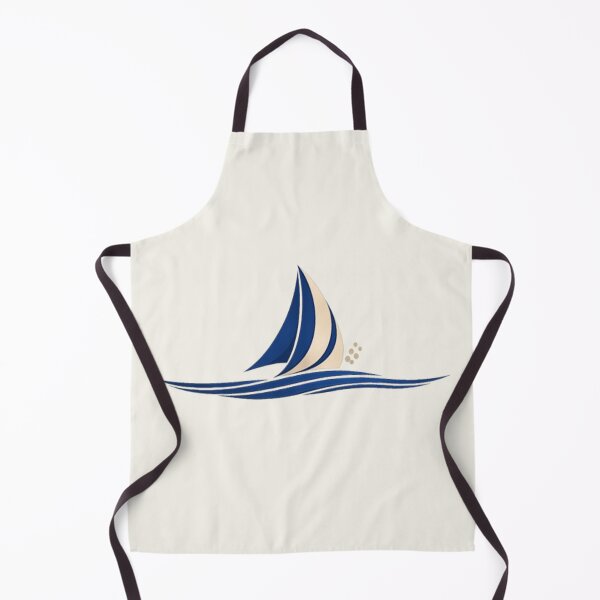 Item preview, Minimalist Sailboat Line Art - Abstract Nautical Navy and Cream Edition designed and sold by Inkfino.