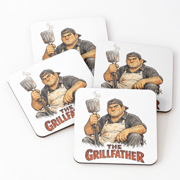 Item preview, The Grillfather Funny BBQ Dad Grill Shirt designed and sold by CerealBoxInk.