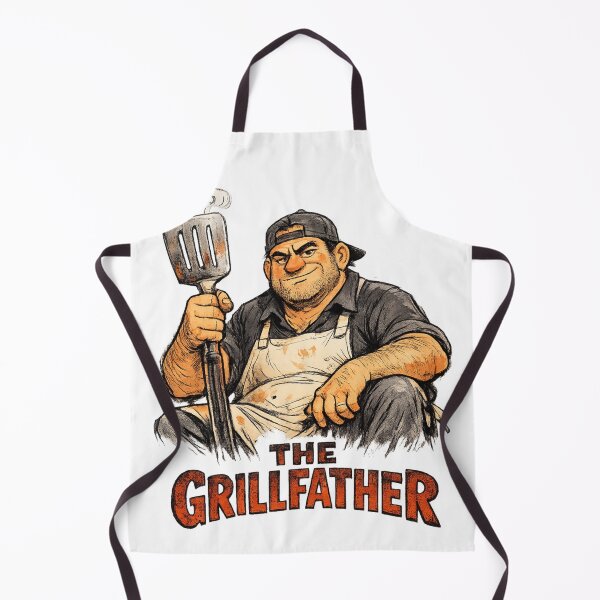 Item preview, The Grillfather Funny BBQ Dad Grill Shirt designed and sold by CerealBoxInk.