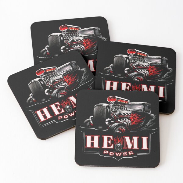 Item preview, Hemi Power Hot Rod Muscle Car Skull Flames designed and sold by DeimosArtIntl.