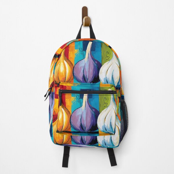 Item preview, Colorful Garlic Triptych - Three Vibrant Botanical Studies in Bold Geometry and Contemporary Color designed and sold by OlfactoART Studio.