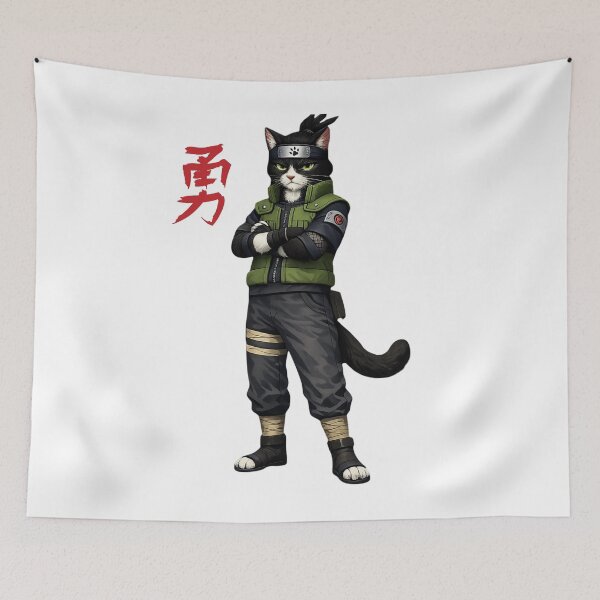 Item preview, Funny Genius Strategist Shinobi Cat designed and sold by FANTASYoDarknes.