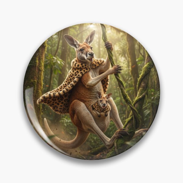 Item preview, Kangaroo and Her Joey Rule the Jungle designed and sold by Tridentulus.
