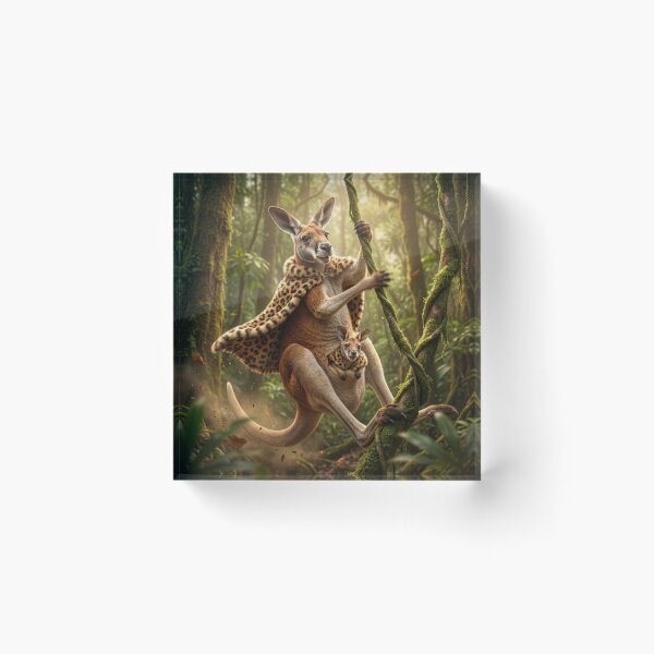 Item preview, Kangaroo and Her Joey Rule the Jungle designed and sold by Tridentulus.