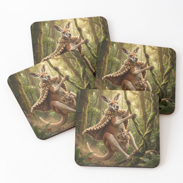 Item preview, Kangaroo and Her Joey Rule the Jungle designed and sold by Tridentulus.