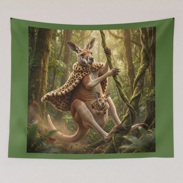 Item preview, Kangaroo and Her Joey Rule the Jungle designed and sold by Tridentulus.