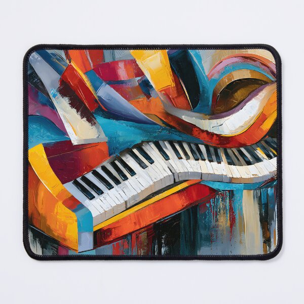 Item preview, Futuristic Piano Dreamscape - Surreal Keys Flowing Through Swirling Patterns and Vibrant Abstract En designed and sold by OlfactoART Studio.
