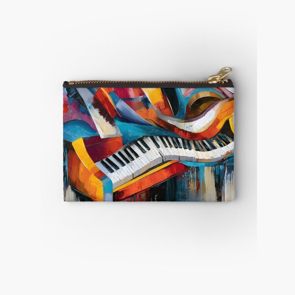 Item preview, Futuristic Piano Dreamscape - Surreal Keys Flowing Through Swirling Patterns and Vibrant Abstract En designed and sold by OlfactoART Studio.