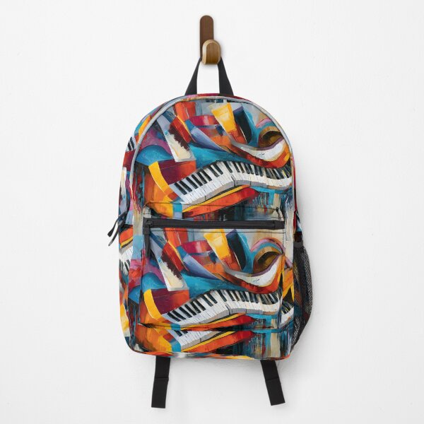Item preview, Futuristic Piano Dreamscape - Surreal Keys Flowing Through Swirling Patterns and Vibrant Abstract En designed and sold by OlfactoART Studio.
