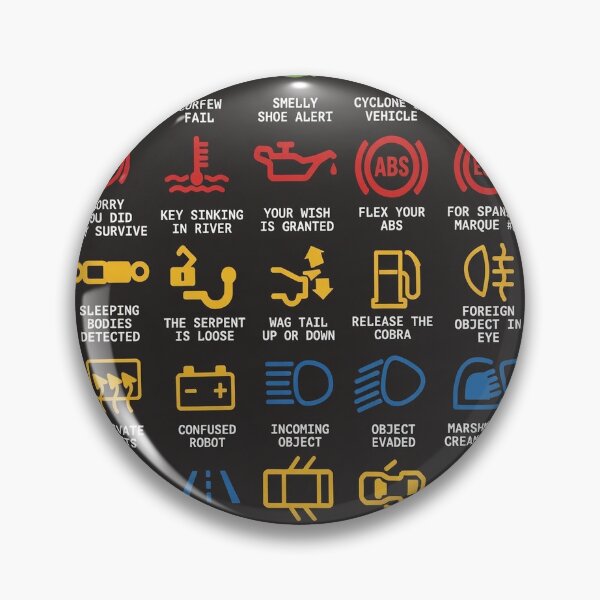 Item preview, Funny Car Dashboard Warning Symbols - Novelty Mechanic Humor Poster designed and sold by JohnManuelPhoto.