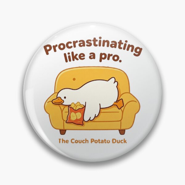 Item preview, Procrastinating Like A Pro Couch Potato Duck designed and sold by HumeThreads.