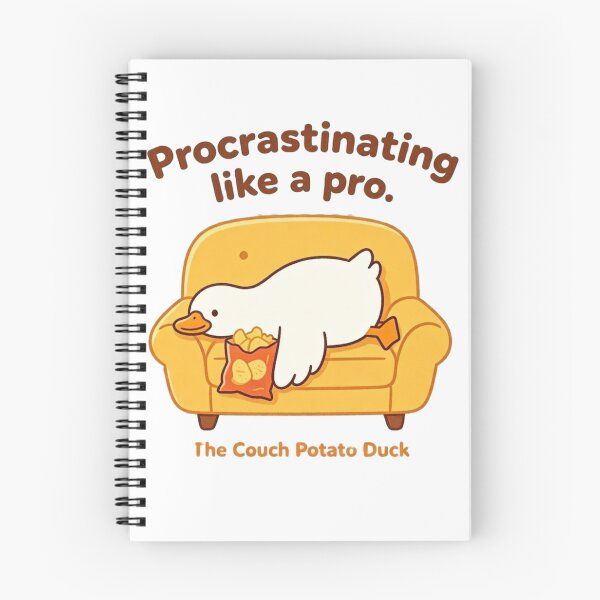 Item preview, Procrastinating Like A Pro Couch Potato Duck designed and sold by HumeThreads.