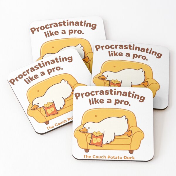 Item preview, Procrastinating Like A Pro Couch Potato Duck designed and sold by HumeThreads.