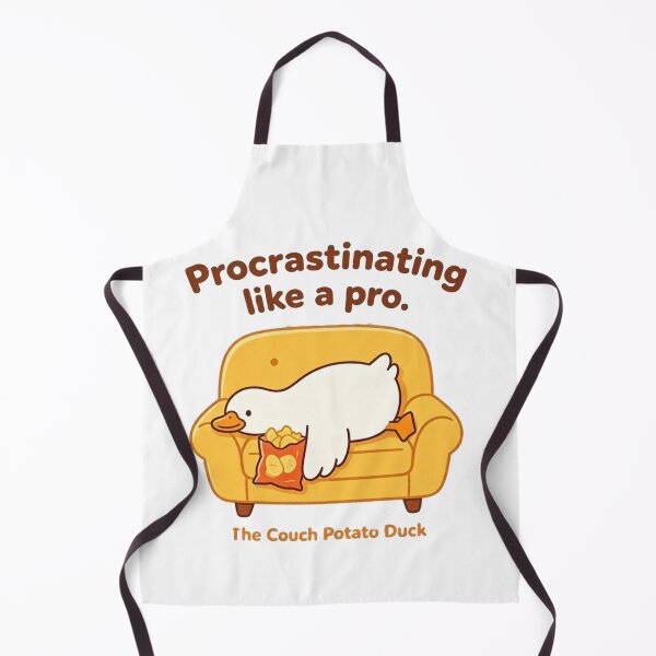 Item preview, Procrastinating Like A Pro Couch Potato Duck designed and sold by HumeThreads.