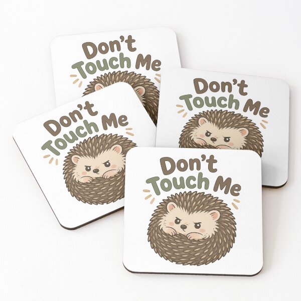 Artikelvorschau, Niedlicher Igel-Aufkleber „Nicht anfassen!“ – Kawaii-Igel-Geschenk – Lustiger Aufkleber für Introvertierte entworfen und verkauft von Old Tree Store .