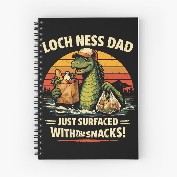 Item preview, Loch Ness Dad Retro Sunset – Just Surfaced With the Snacks designed and sold by Jokerstyle.