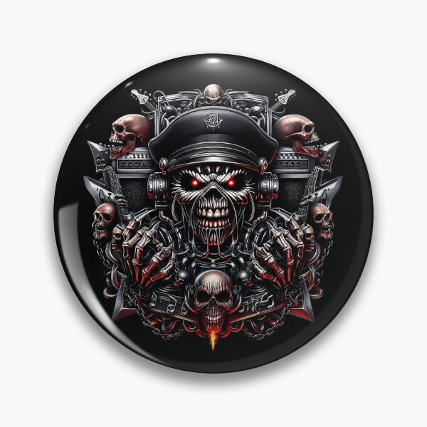 Item preview, Eddie Tribute metal skeleton poster art design designed and sold by DeimosArtIntl.