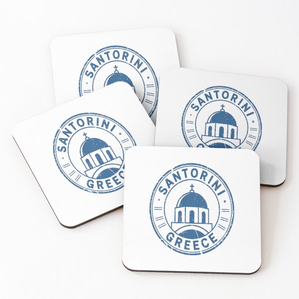 Item preview, Santorini Passport Stamp Sticker – Greece Travel Stamp Design designed and sold by stickercuffs.