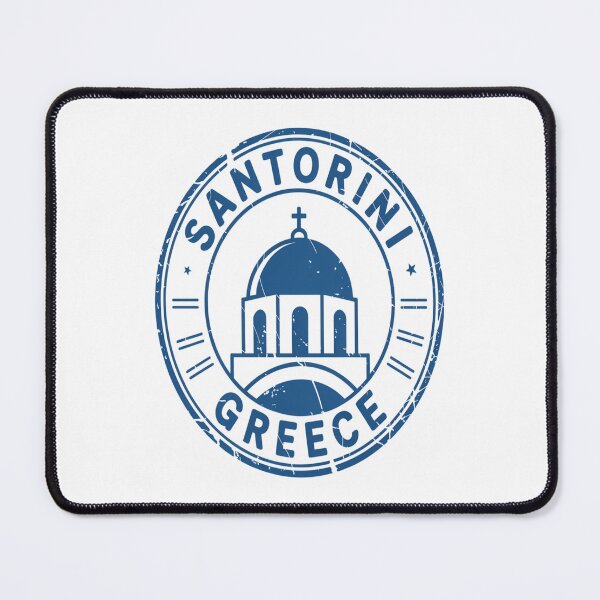 Item preview, Santorini Passport Stamp Sticker – Greece Travel Stamp Design designed and sold by stickercuffs.