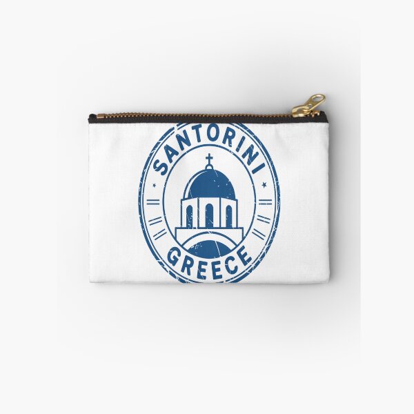Item preview, Santorini Passport Stamp Sticker – Greece Travel Stamp Design designed and sold by stickercuffs.