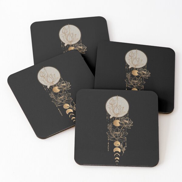 Item preview, Celestial Lotus Flower and Mystic Moon Phases designed and sold by MoonSoul Studio.