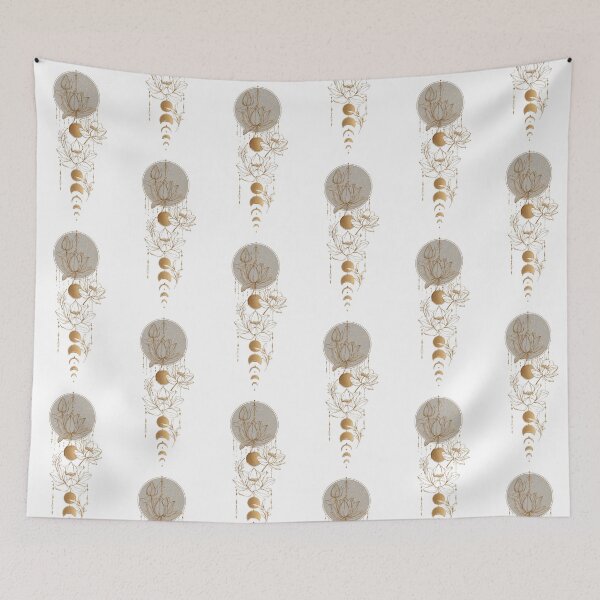 Item preview, Celestial Lotus Flower and Mystic Moon Phases designed and sold by MoonSoul Studio.