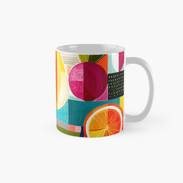 Item preview, Mediterranean Market Mosaic - Eggplant Citrus and Wine in a Vibrant Geometric Still Life designed and sold by OlfactoART Studio.