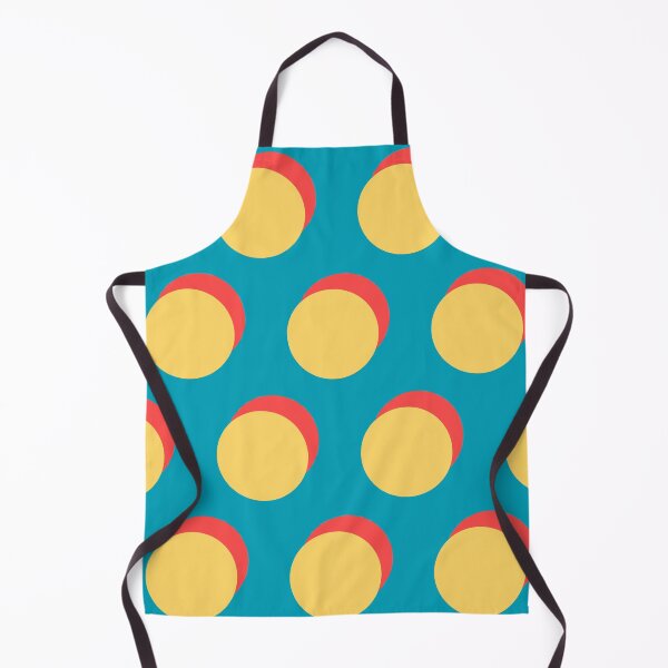 Item preview, Bright Yellow & Sunset Orange Polka Dots on Teal designed and sold by PSCSCo.