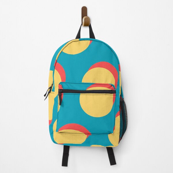 Item preview, Bright Yellow & Sunset Orange Polka Dots on Teal designed and sold by PSCSCo.