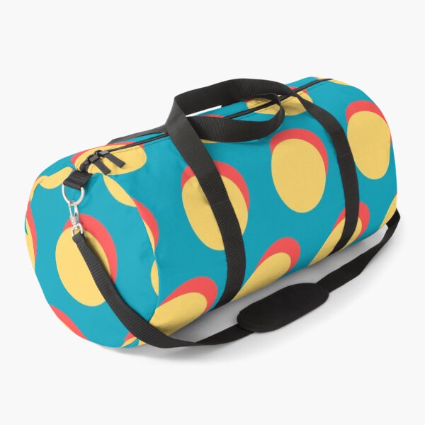 Item preview, Bright Yellow & Sunset Orange Polka Dots on Teal designed and sold by PSCSCo.