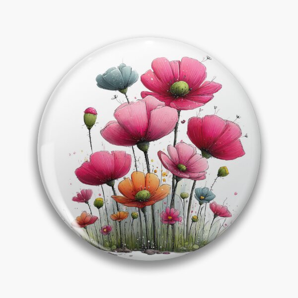 Item preview, Colorful Ink Flower Meadow designed and sold by Szpaku desart .